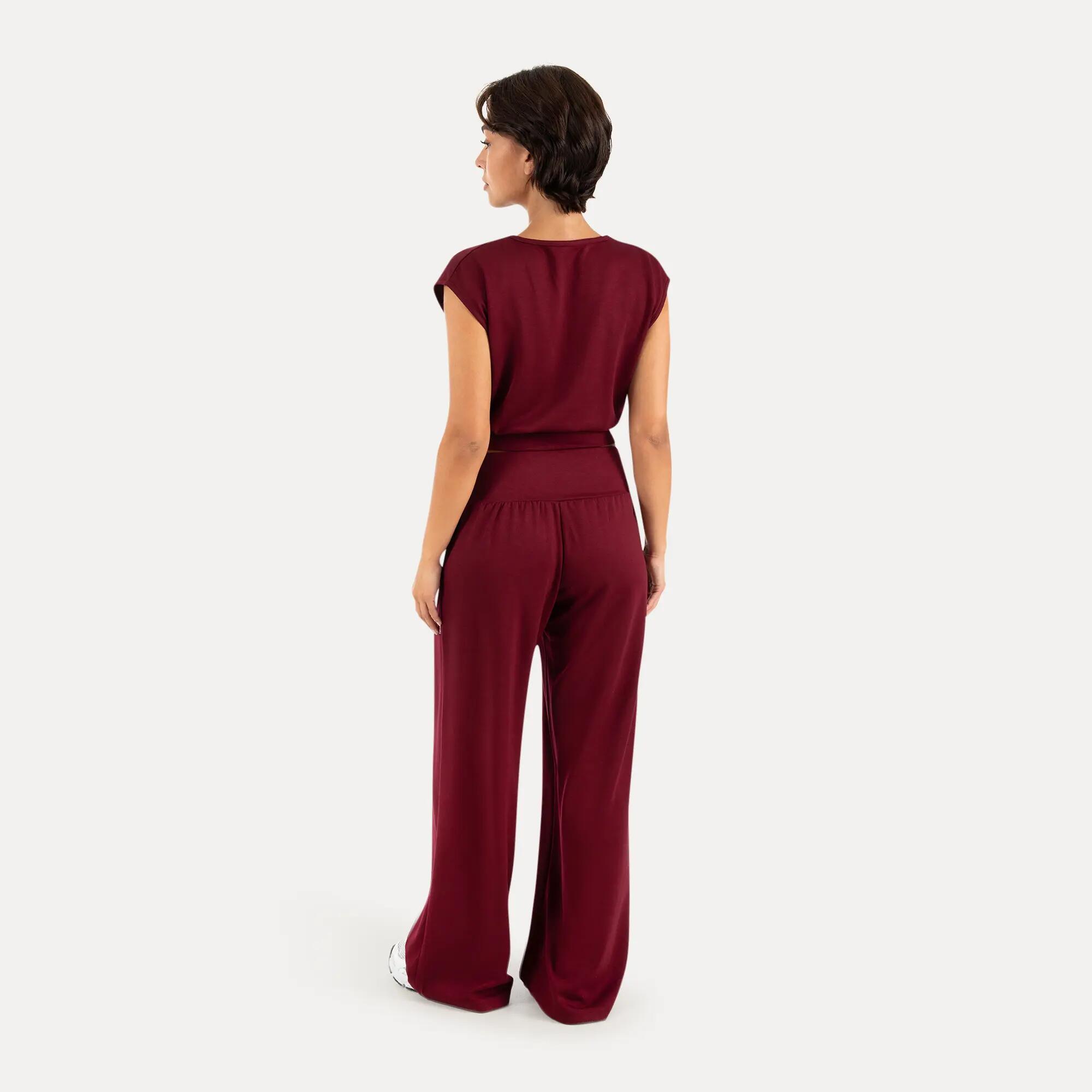 Damen Crop Top Jorina Bordeaux 4/6