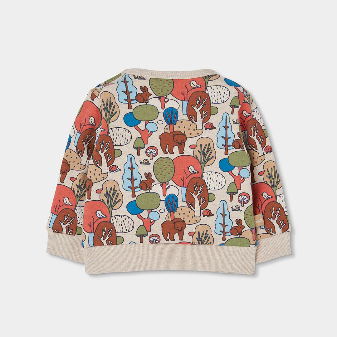 Conjunto punto bebé niño estampado bosque con conejo 5/7