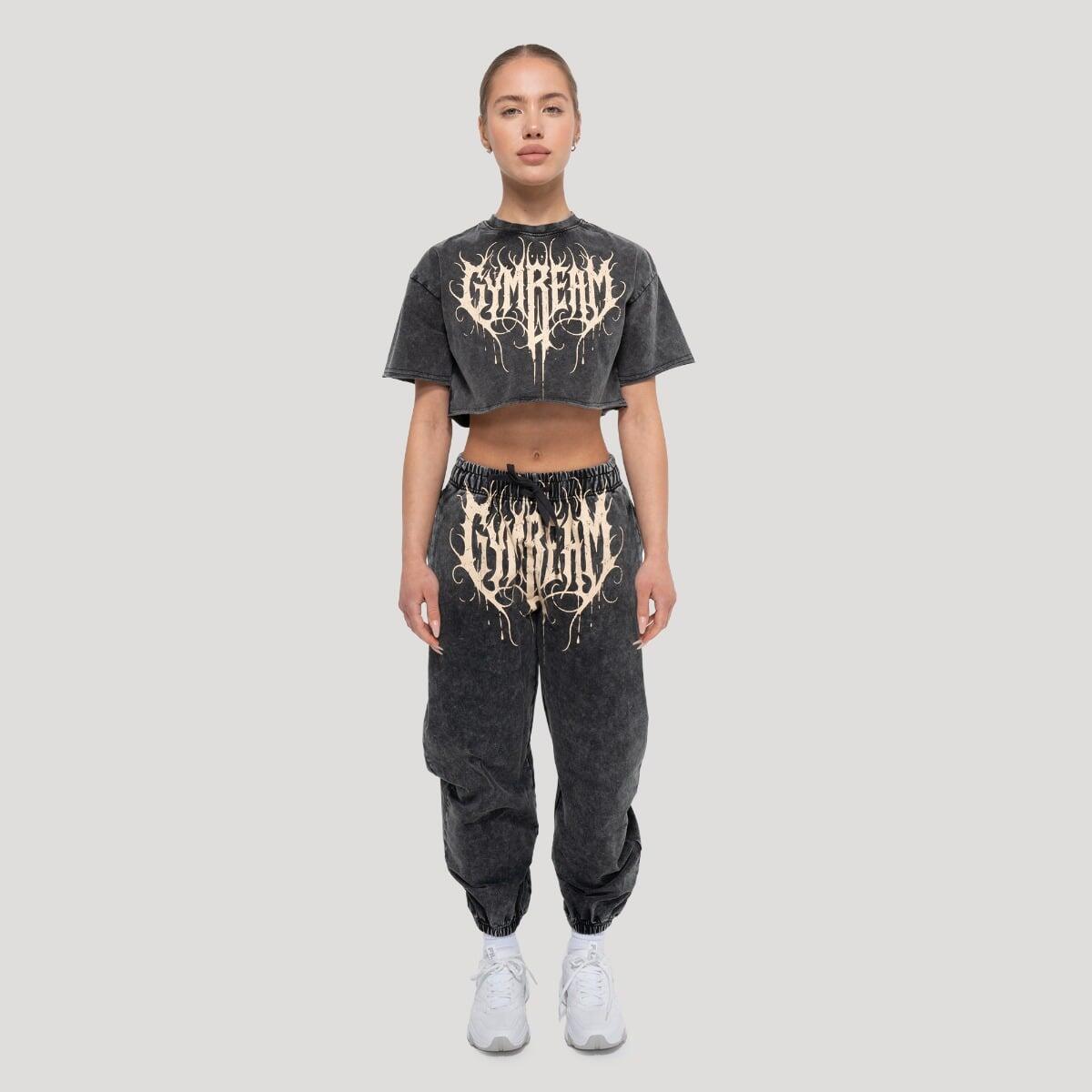 Koszulka damska fitness cropped grafitowa Abyss 5/6