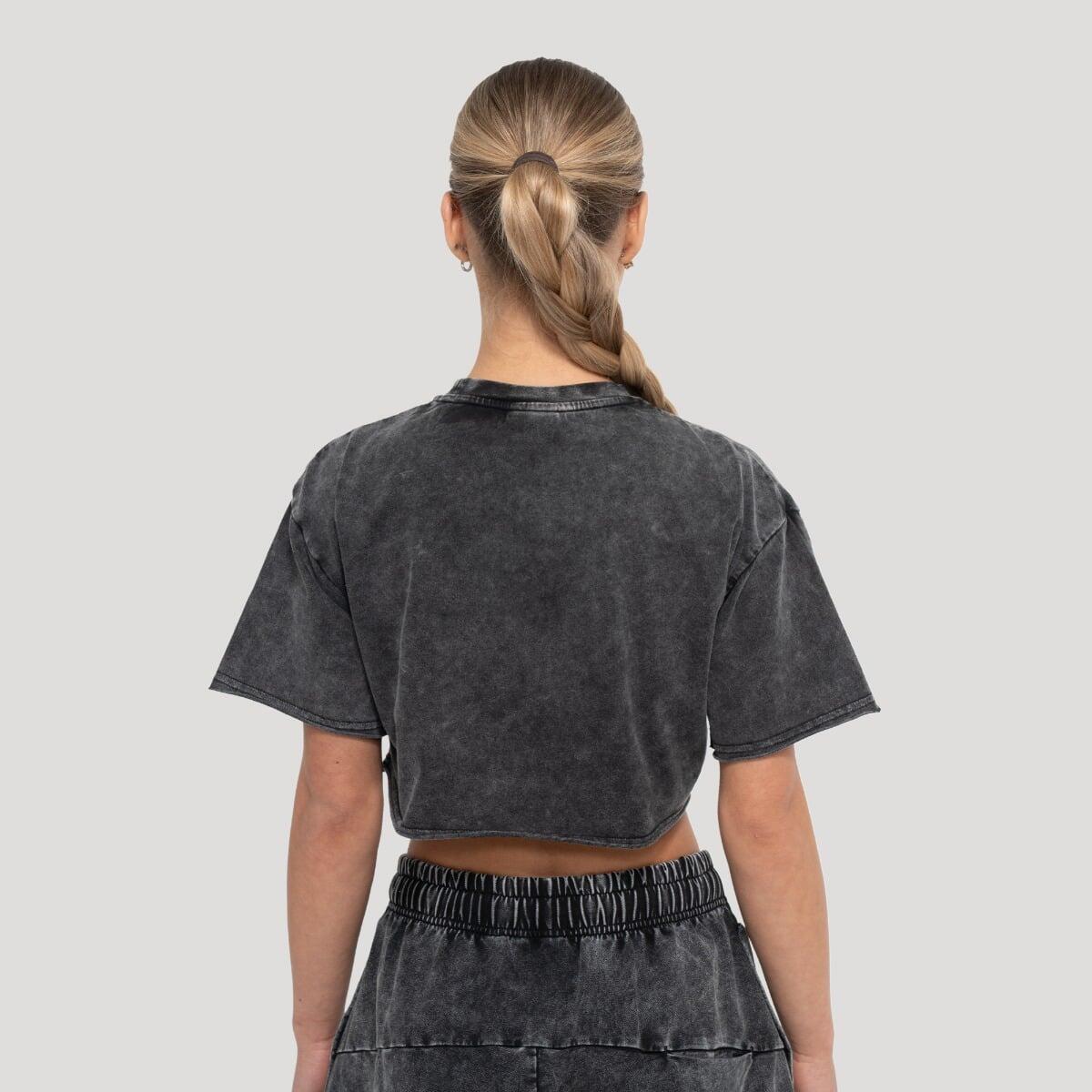 Koszulka damska fitness cropped grafitowa Abyss 4/6