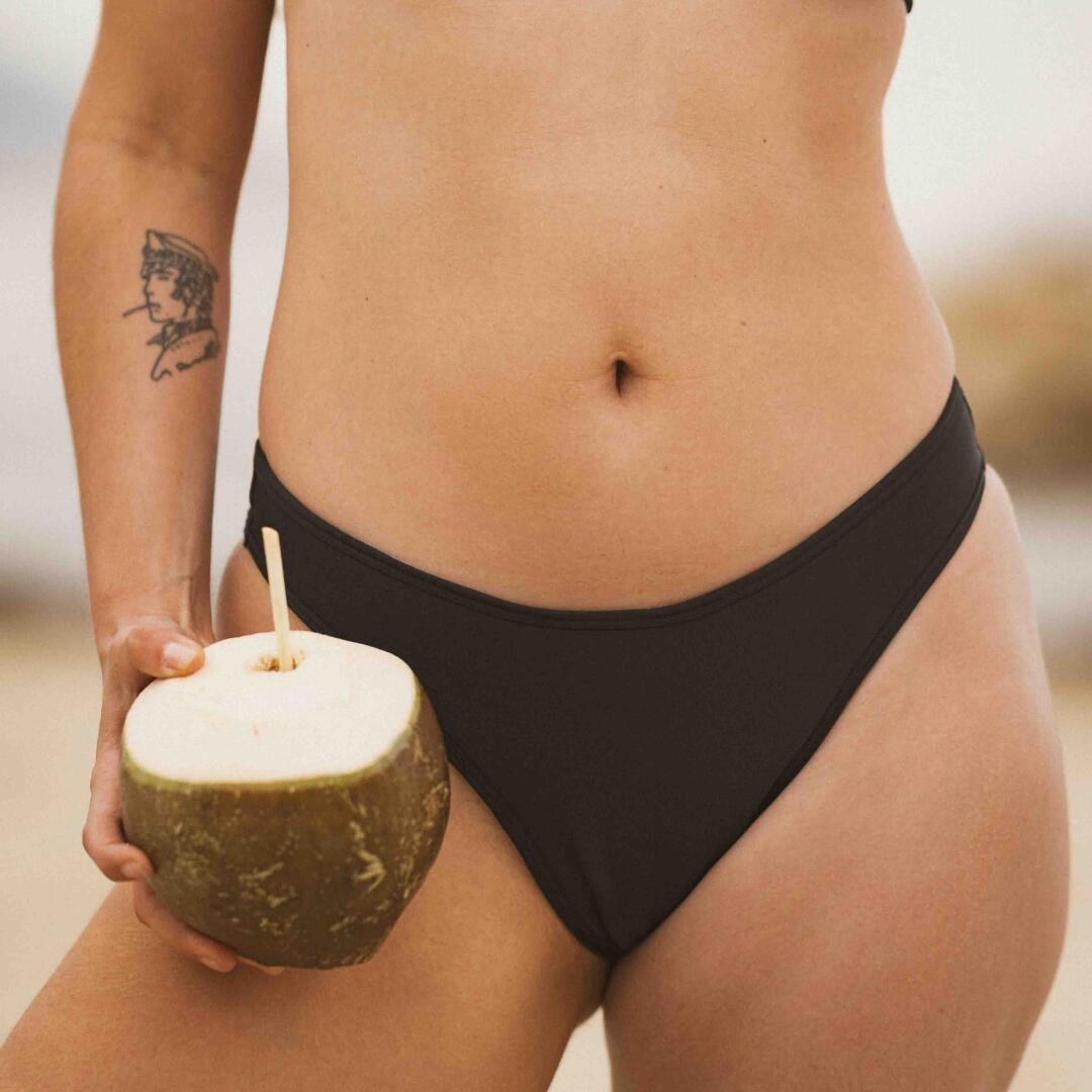 Bas de Maillot Menstruel Naya Noir Tanga - Flux Moyen - Femme & Ado 5/6