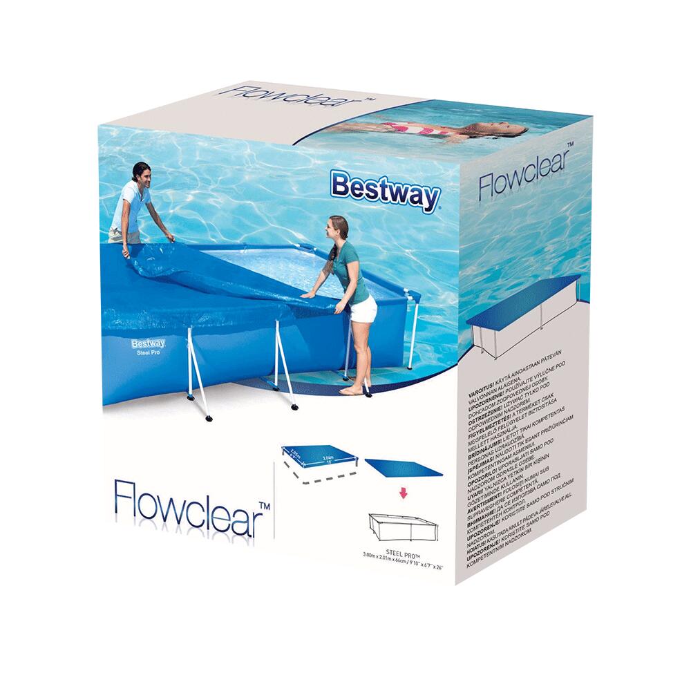 Bestway Flowclear afdekzeil voor rechthoekig zwembad frame 259 x 170 cm 5/7