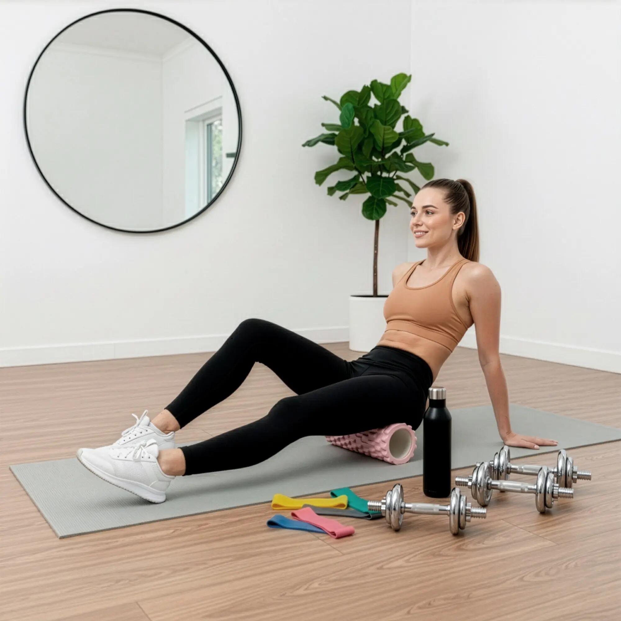 Roller fitness Actiget średnio twardy wałek z wypustkami 4/4