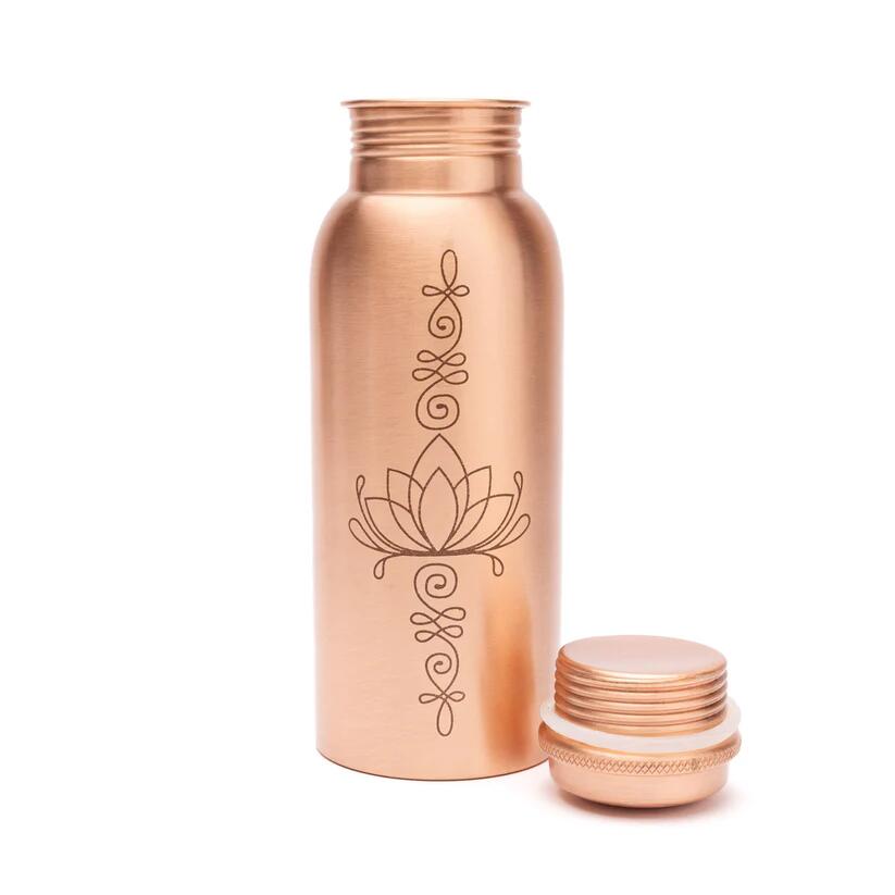 Bottiglia d'acqua Lotus in rame da 500 ml 2/3
