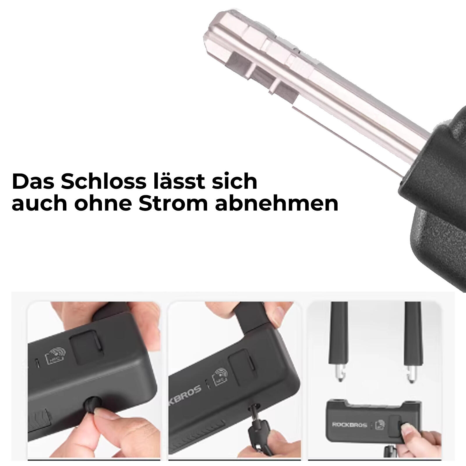 ROCKBROS Intelligentes NFC-U-Schloss 7/7
