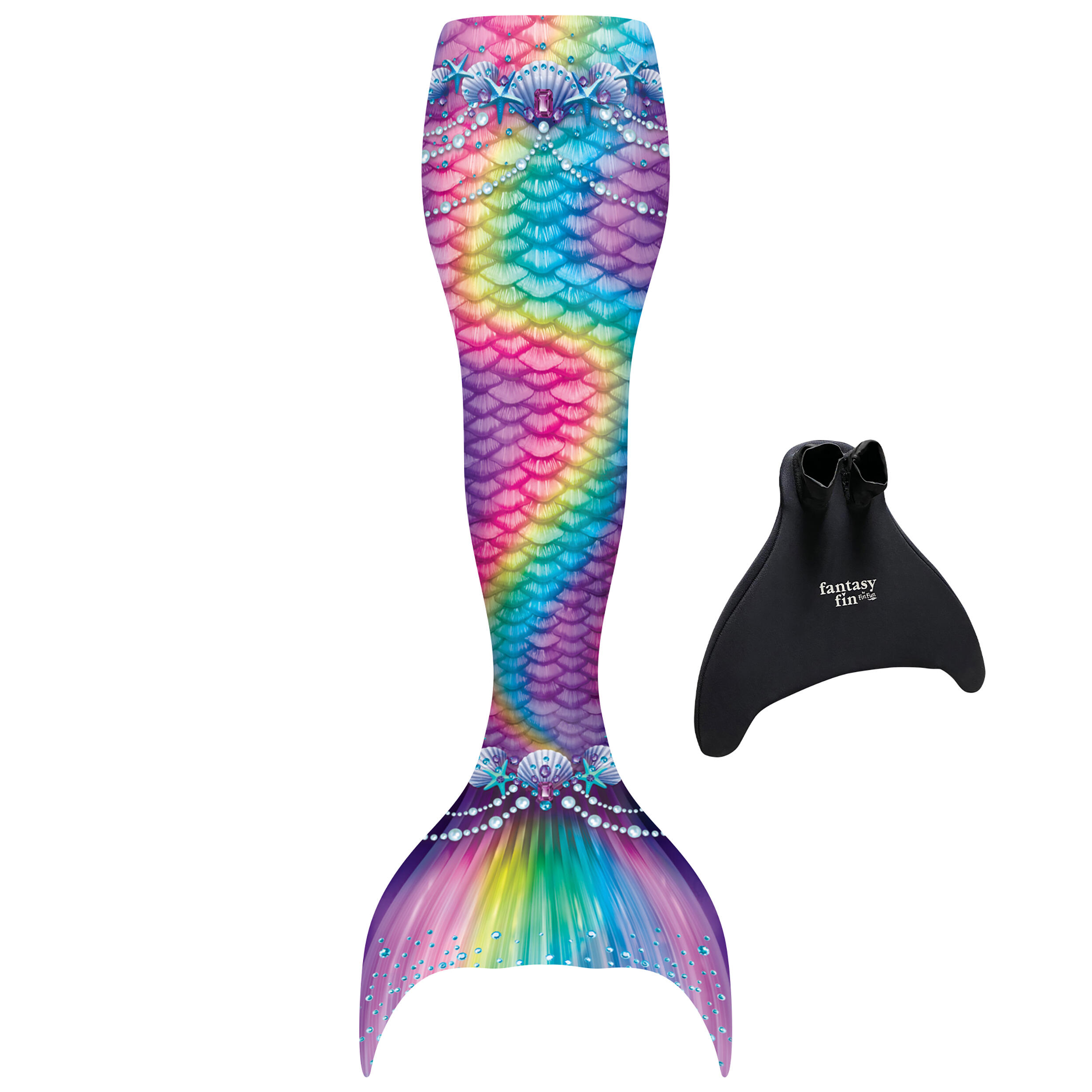 Fin Spaß Meerjungfrau FANTASY RAINBOW HEAVEN L/XL 1/4