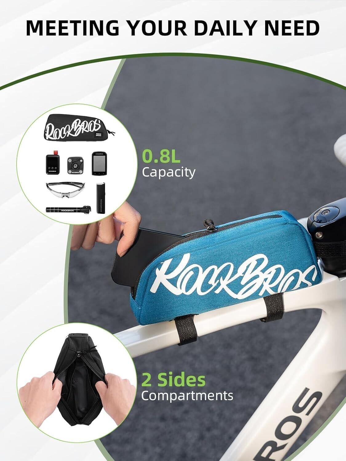 ROCKBROS Rahmentasche leicht Fahrradtasche Top Tube Bag 7/7