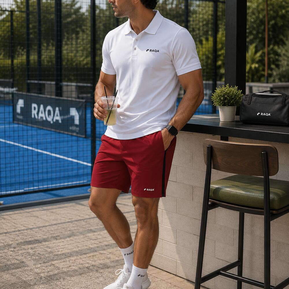 Raqa Court Elite Short Heren — padelshort met stretchstof 3/4