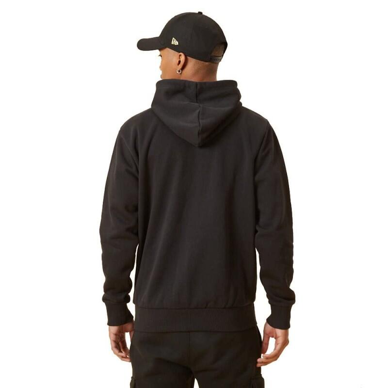 Sudadera con capucha New Era NBA negro y dorado metálico con cremallera 3/5