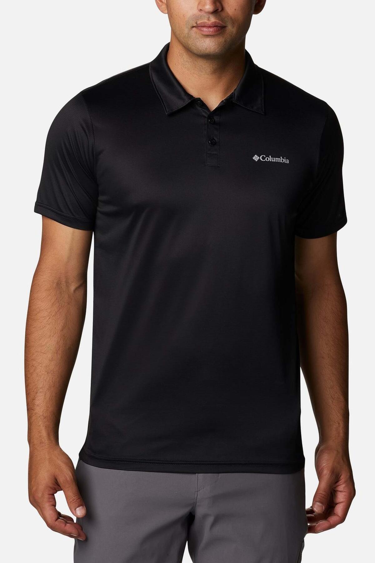 MEN'S Poloshirt kurzarm Columbia Hike™ Polo SCHWARZ 4/5