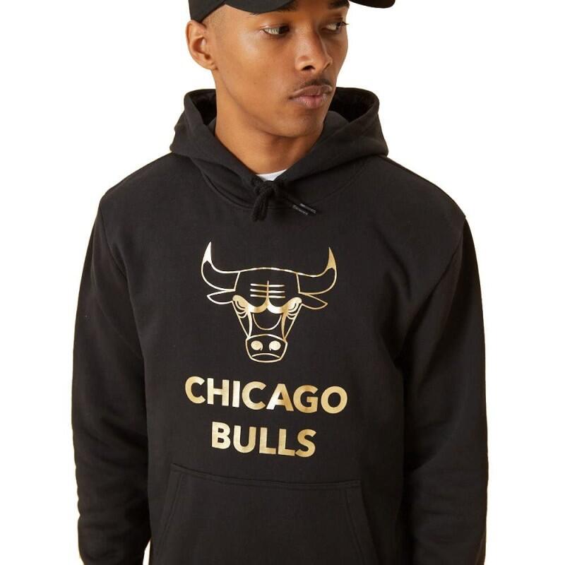 Sudadera con capucha New Era NBA negro y dorado metálico con cremallera 5/5