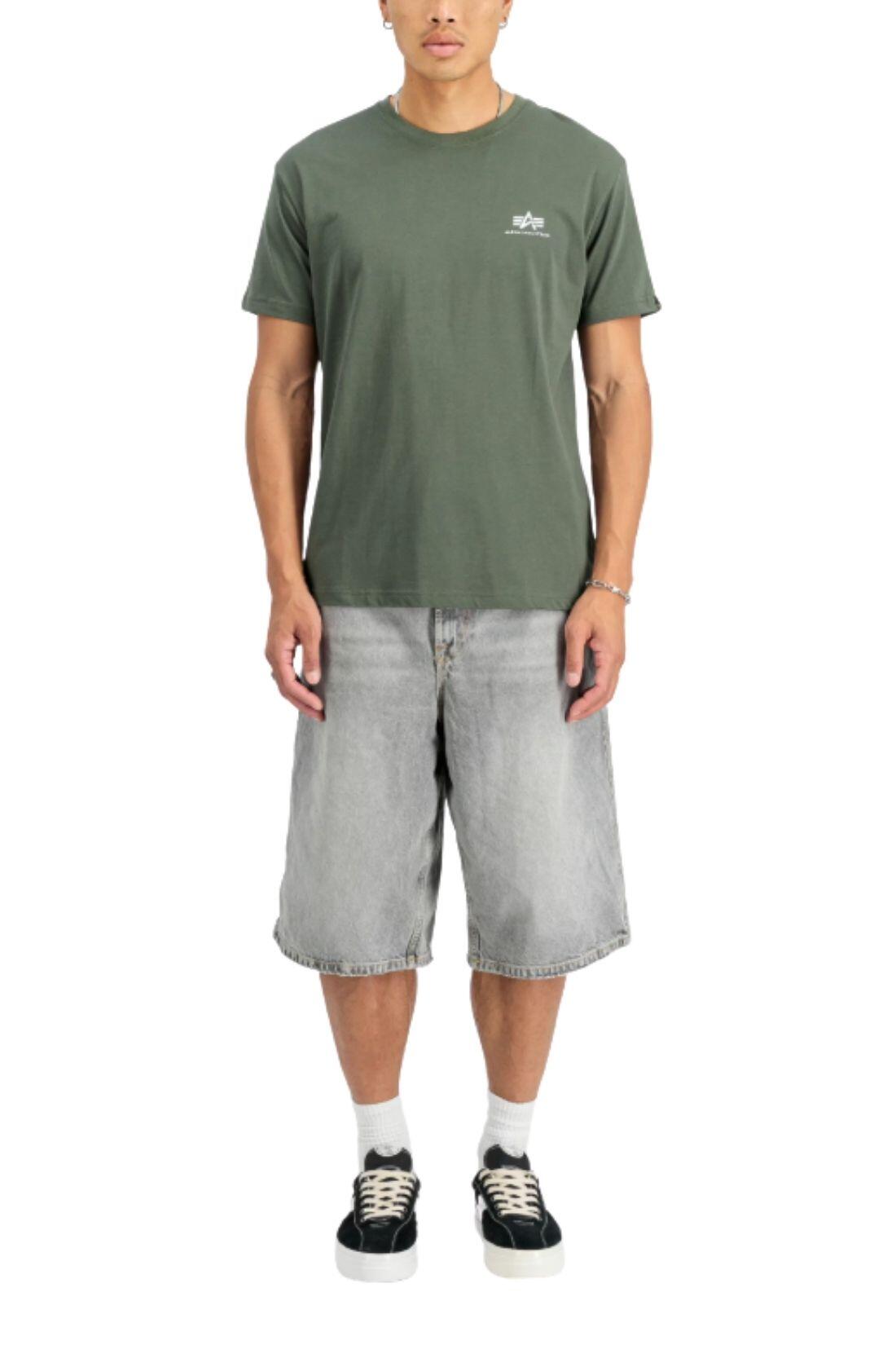 ALPHA INDUSTRIES - T-shirt basique à petit logo pour homme 2/3