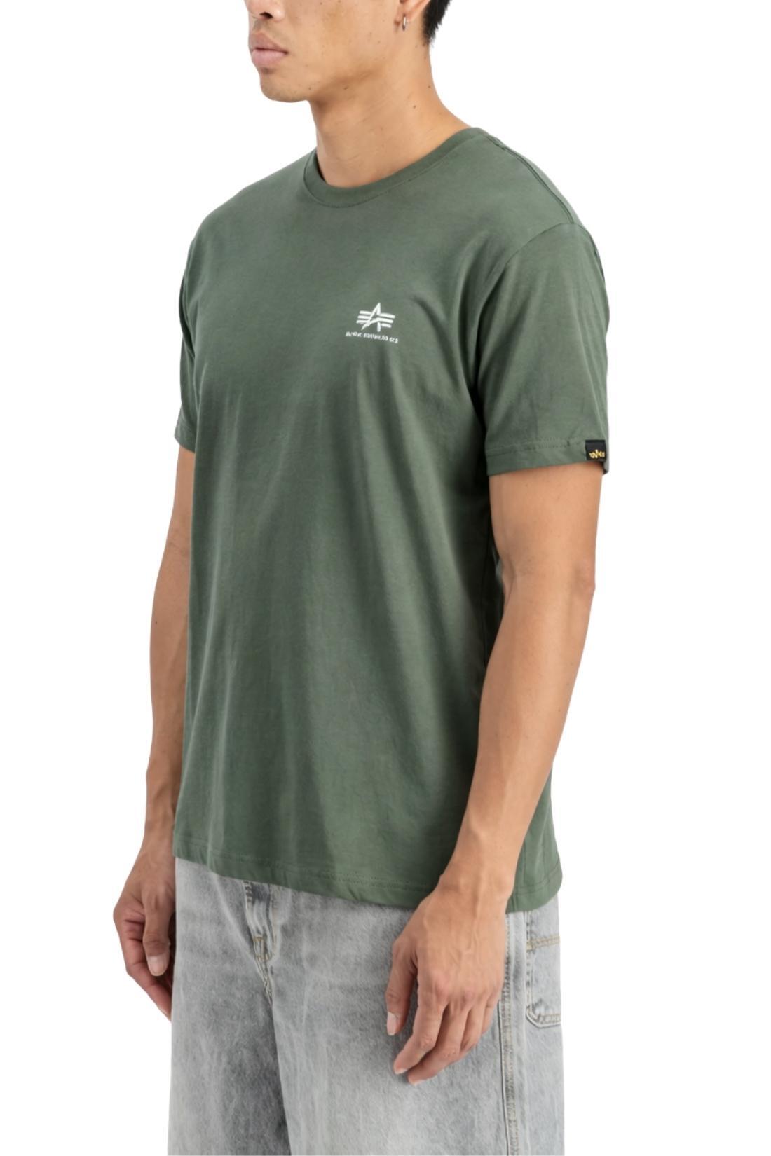 ALPHA INDUSTRIES - T-shirt basique à petit logo pour homme 1/3