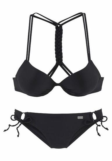 Damen Buffalo Push-up Bikini mit geflochtenem Rückendetail