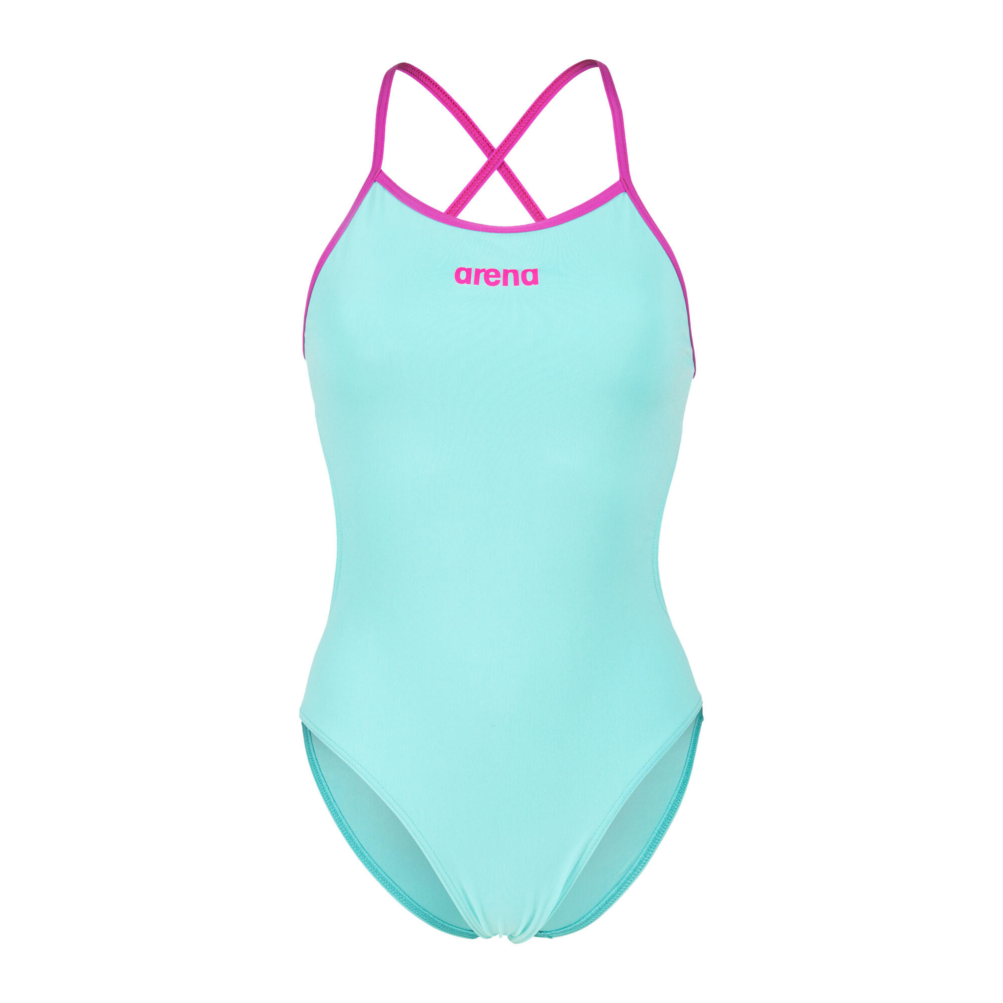 Arena Dames Badpak Tie Back Solid Water Very Fuchsia