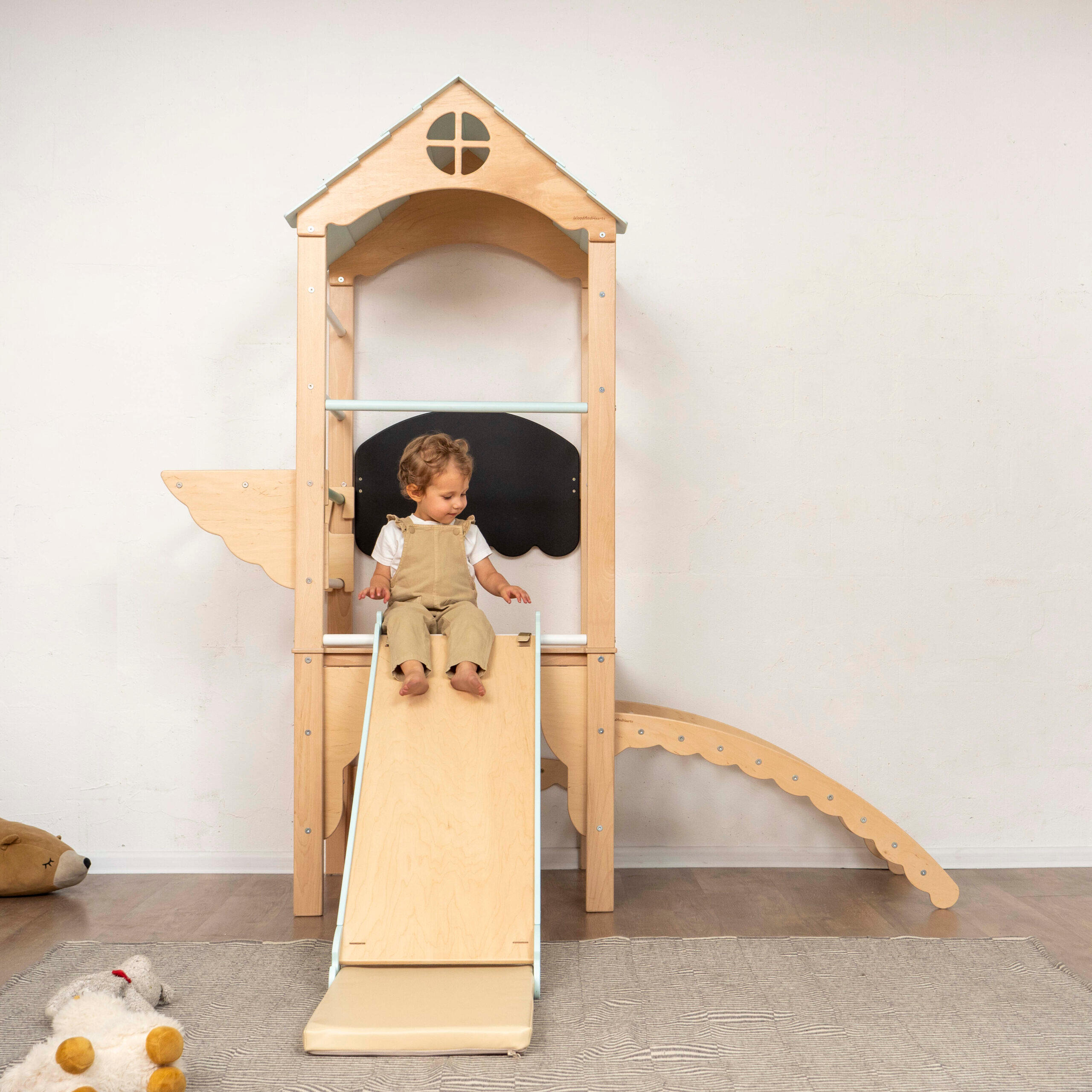 Woodiko doppelseitige Rutsche - Holz-pastell 2/7