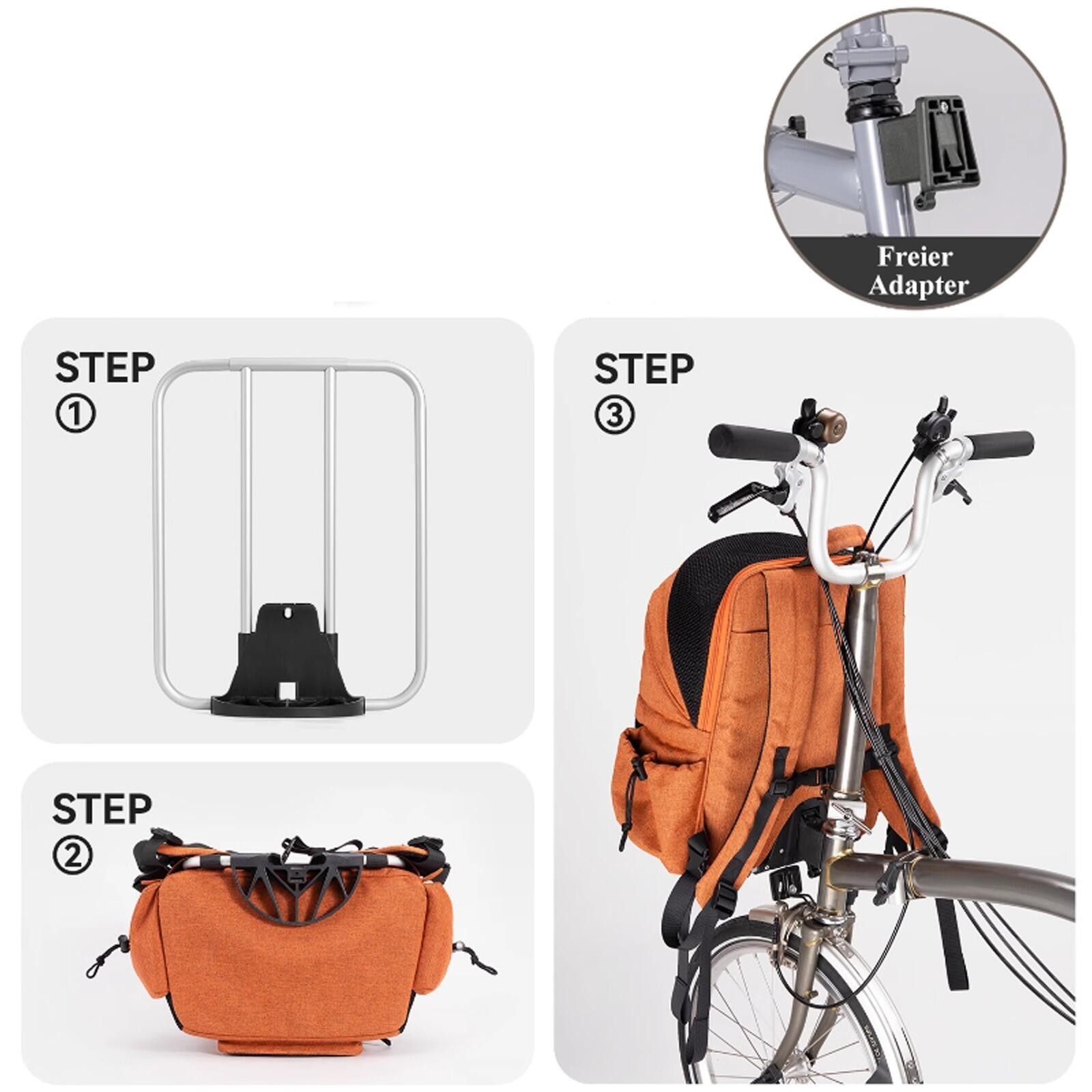ROCKBROS Fahrrad Lenkertasche 2 in 1 Haustier Rucksack 7/7