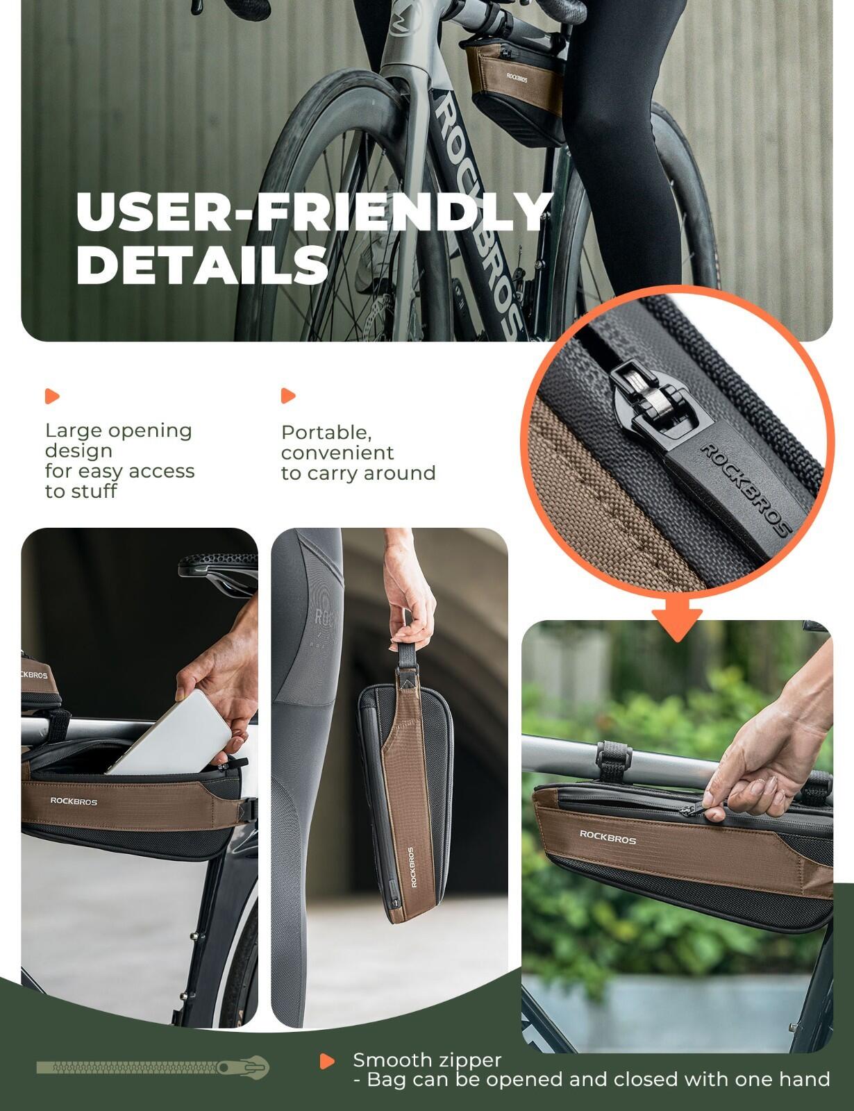 ROCKBROS Rahmentasche Unter Rohrtasche Fahrradtasche 3/6