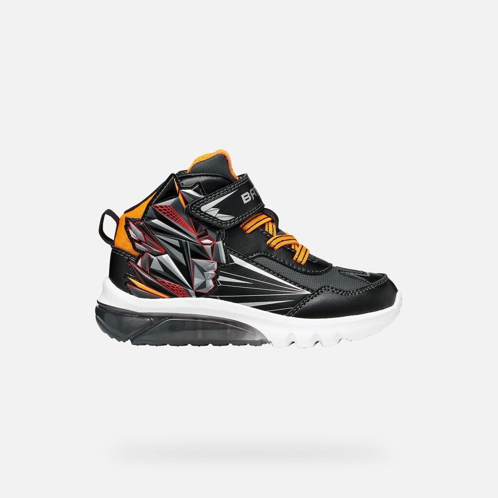 Baskets Garçon J CIBERDRON BOY Noir/Orange Clair 2/7
