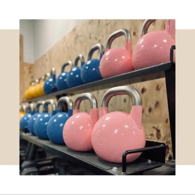 Almacenamiento kettlebells de 2 niveles 150x63x70 cm 3/3