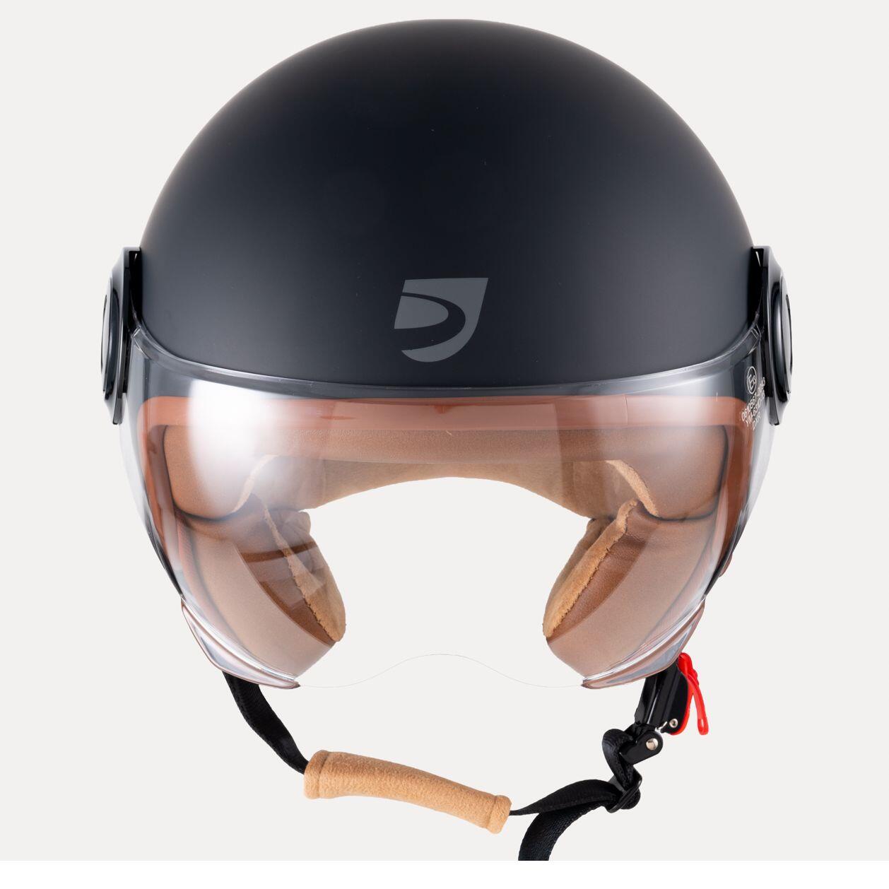 MOTOBLOUZ Casque JET SKYLAR Black pour Scooter Vélo Trottinette 3/7
