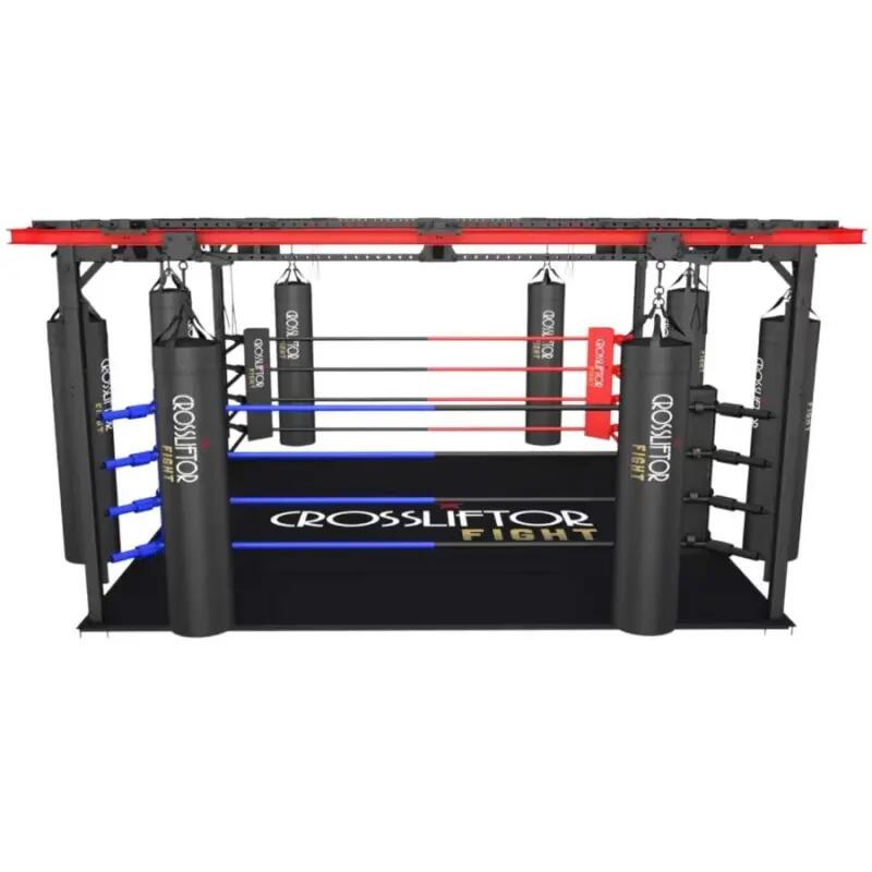 Combo Fight - Ring de boxe modulable et convoyeur pour sacs de frappe 2/5