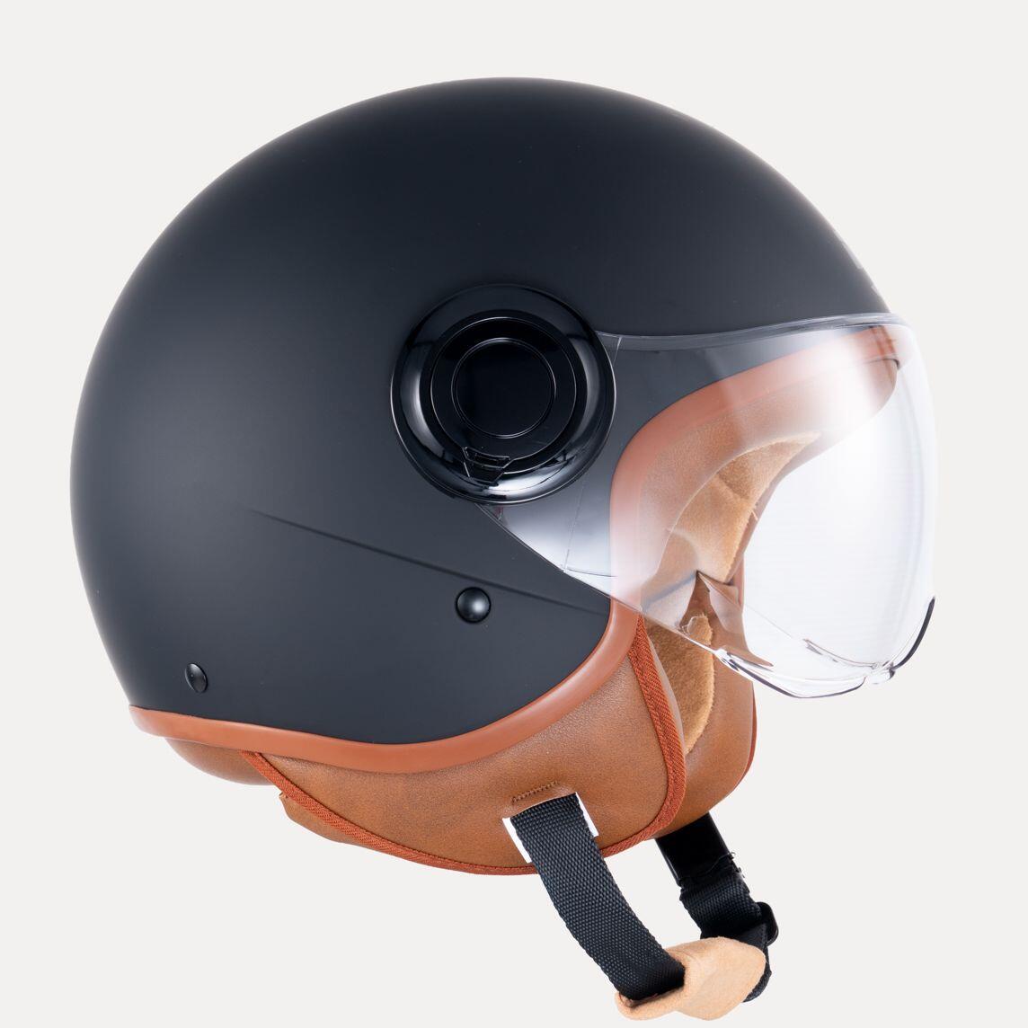 MOTOBLOUZ Casque JET SKYLAR Black pour Scooter Vélo Trottinette 2/7
