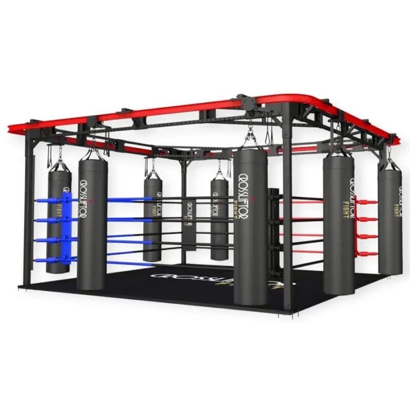 Combo Fight - Ring de boxe modulable et convoyeur pour sacs de frappe 4/5