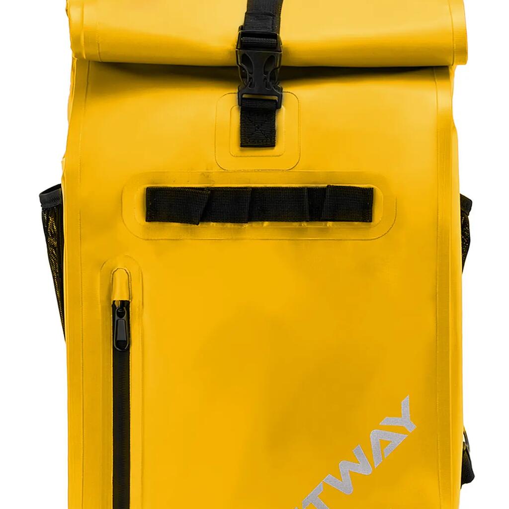 Waterproof 29L Rear Bike Bag – Foldable, Adjustable Clips, Yellow