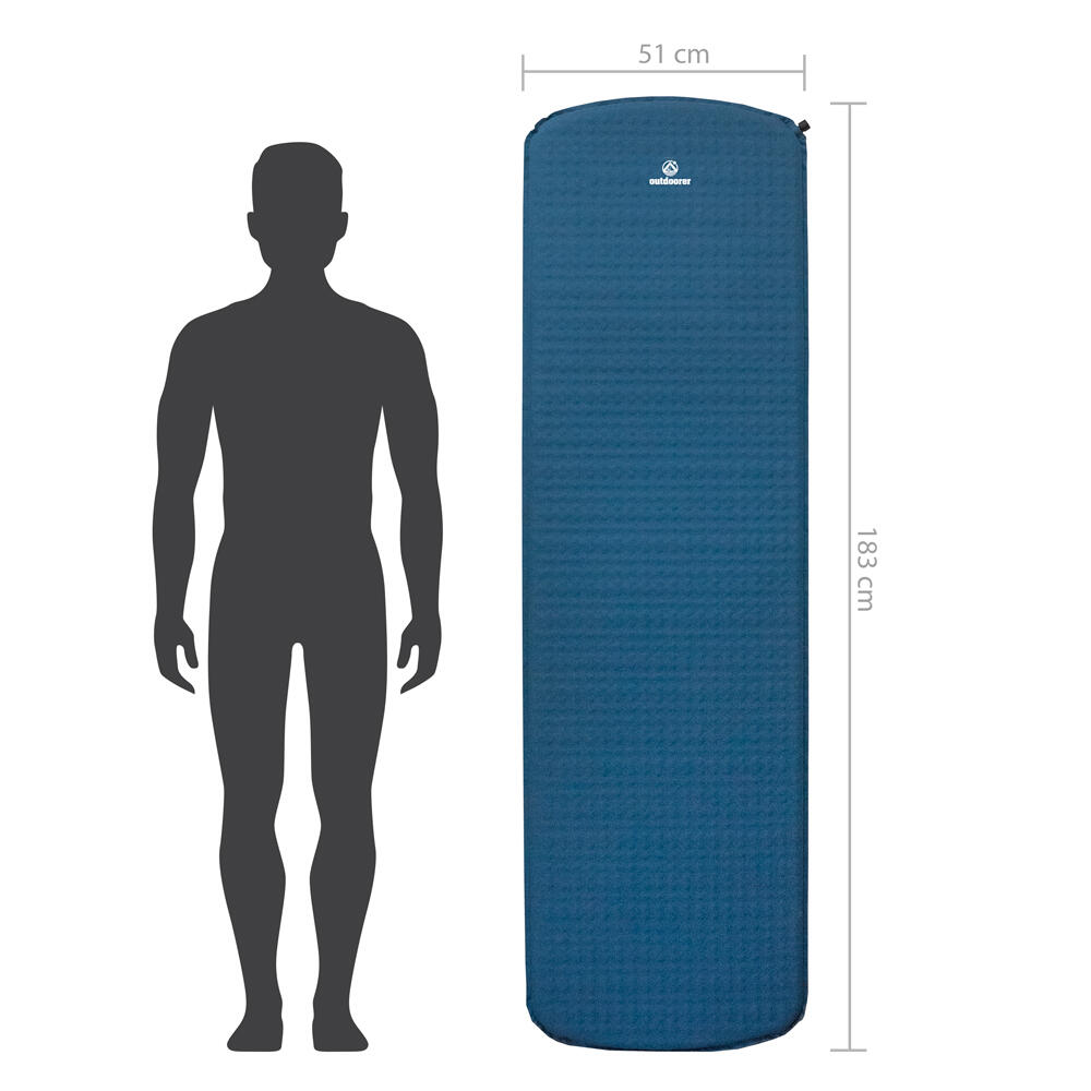 Isomatte Trek Bed 1 - Selbstaufblasend, Leichtgewicht, kleines
Packmaß 4/7