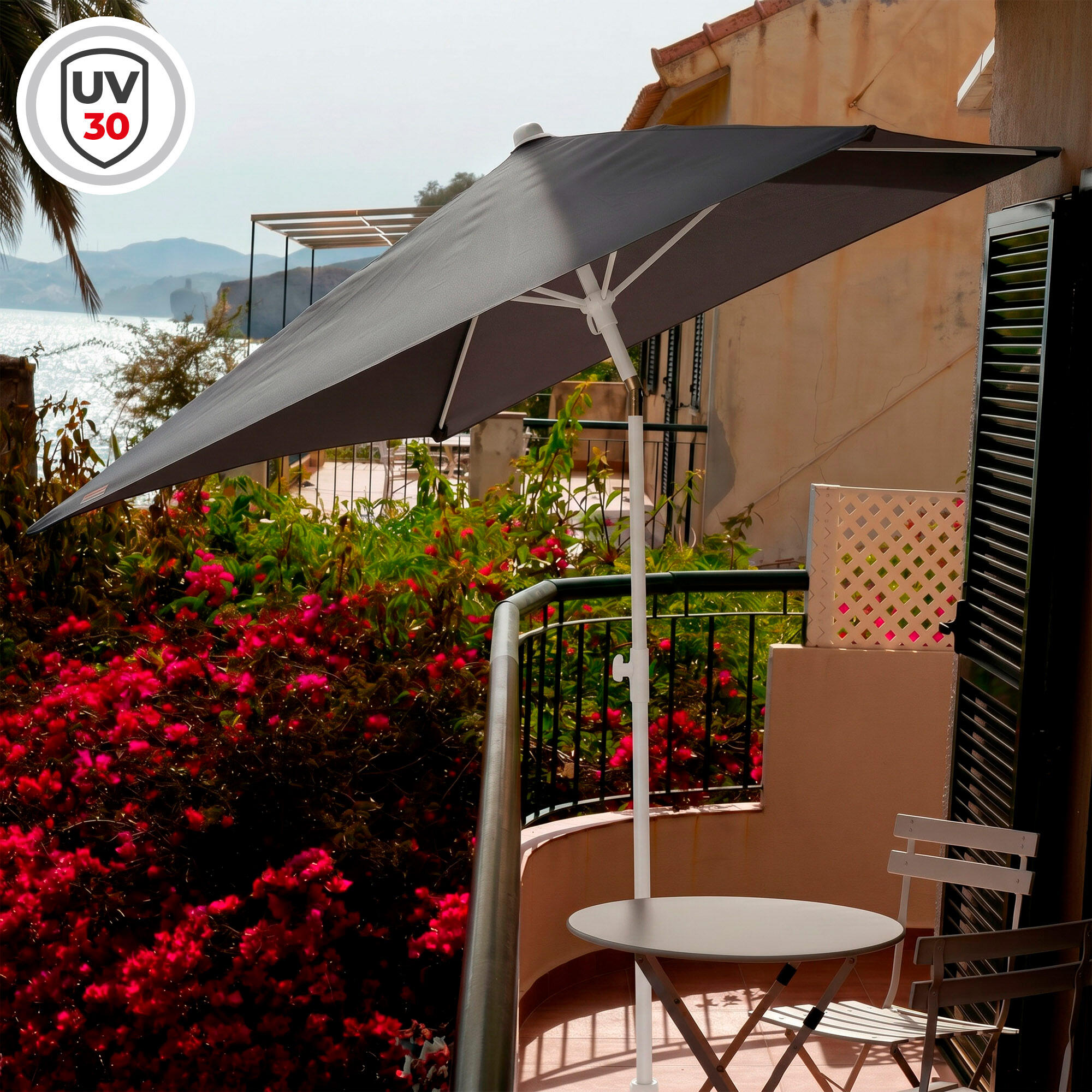 Aktive Sombrilla rectangular 180x120 cm para exterior UV30 3/7