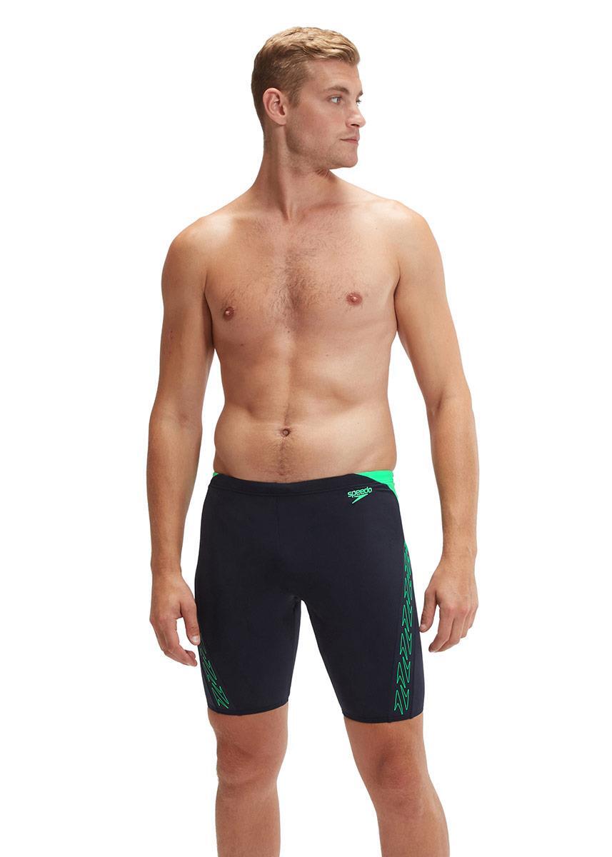 Speedo HyperBoom Splice Jammer - bleu avec logo vert 5/6