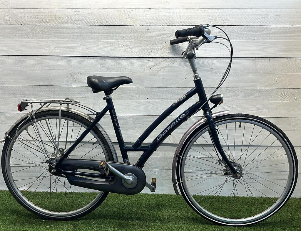Gazelle stadsfiets zwart, 28", 7 versnellingen, met standaard 2/3