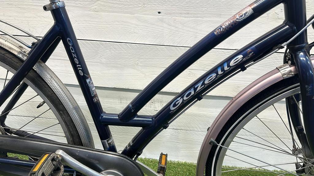 Gazelle stadsfiets zwart, 28", 7 versnellingen, met standaard 1/3