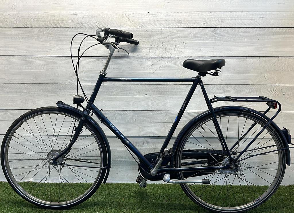 Gazelle stadsfiets 28" blauw, 3 versnellingen, tweedehands gereviseerd 3/3
