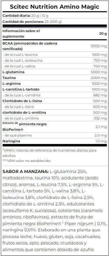 Amino Magic - 500g - Sabor Manzana Scitec Nutrition 2/3