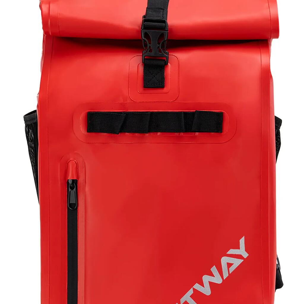 Waterproof 29L Rear Bike Bag – Foldable, Adjustable Clips, Red