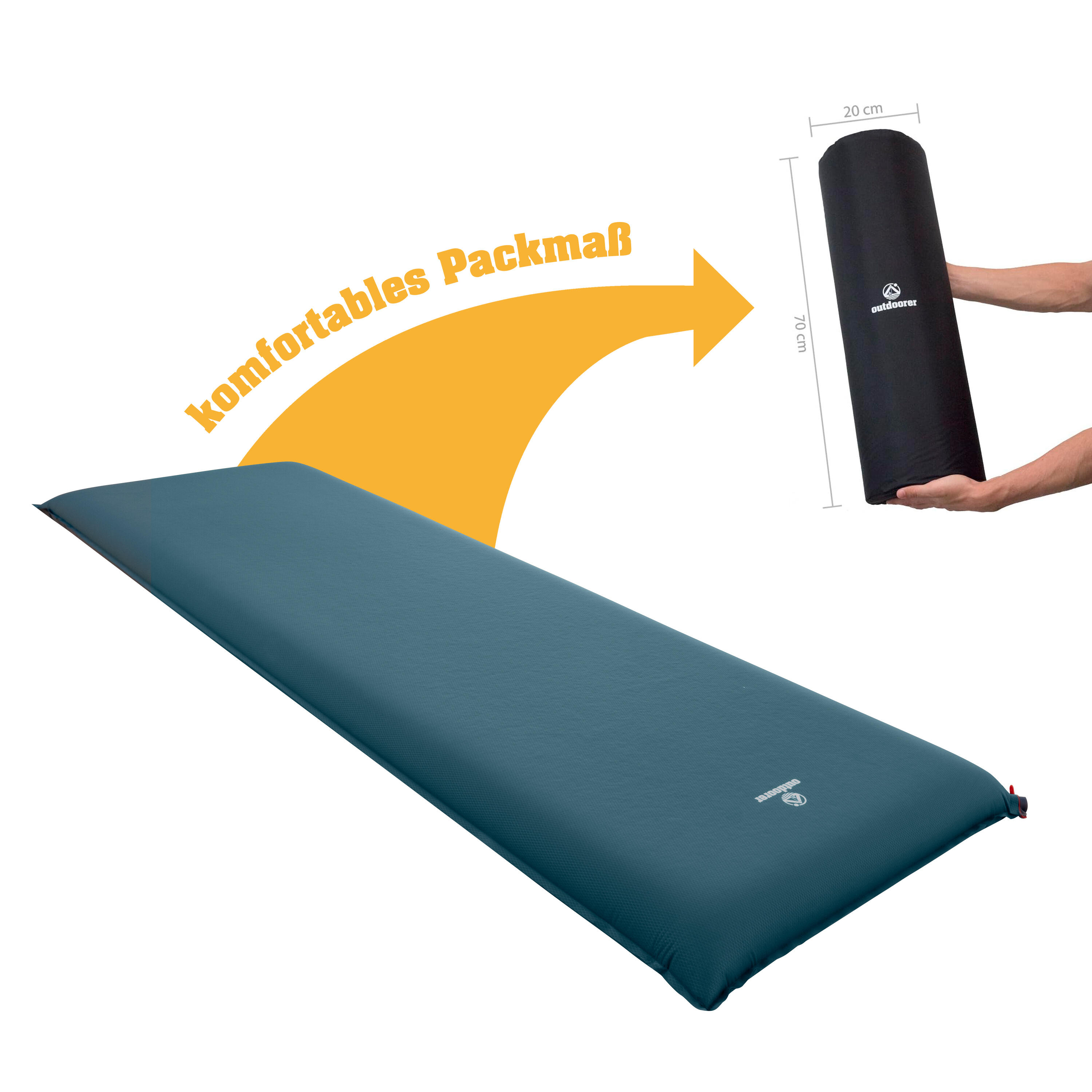 Selbstaufblasbare Isomatte Camp Bed 1 - Komfort XXL Campingmatte 3/7