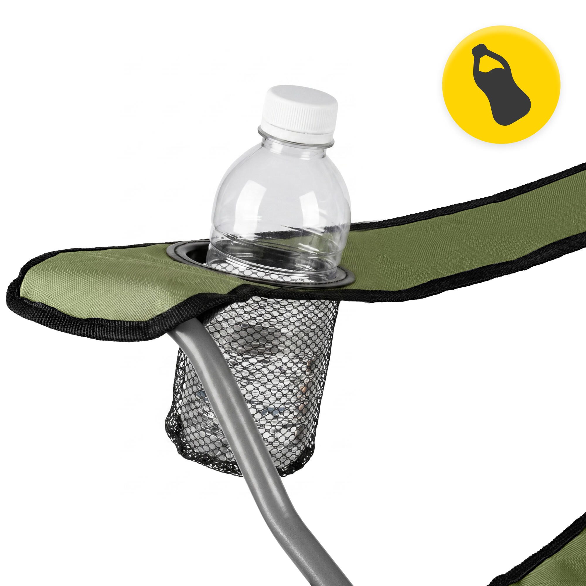 Faltbarer Campingstuhl mit Armlehnen bequem robust MOUNTAIN GOAT 5/7