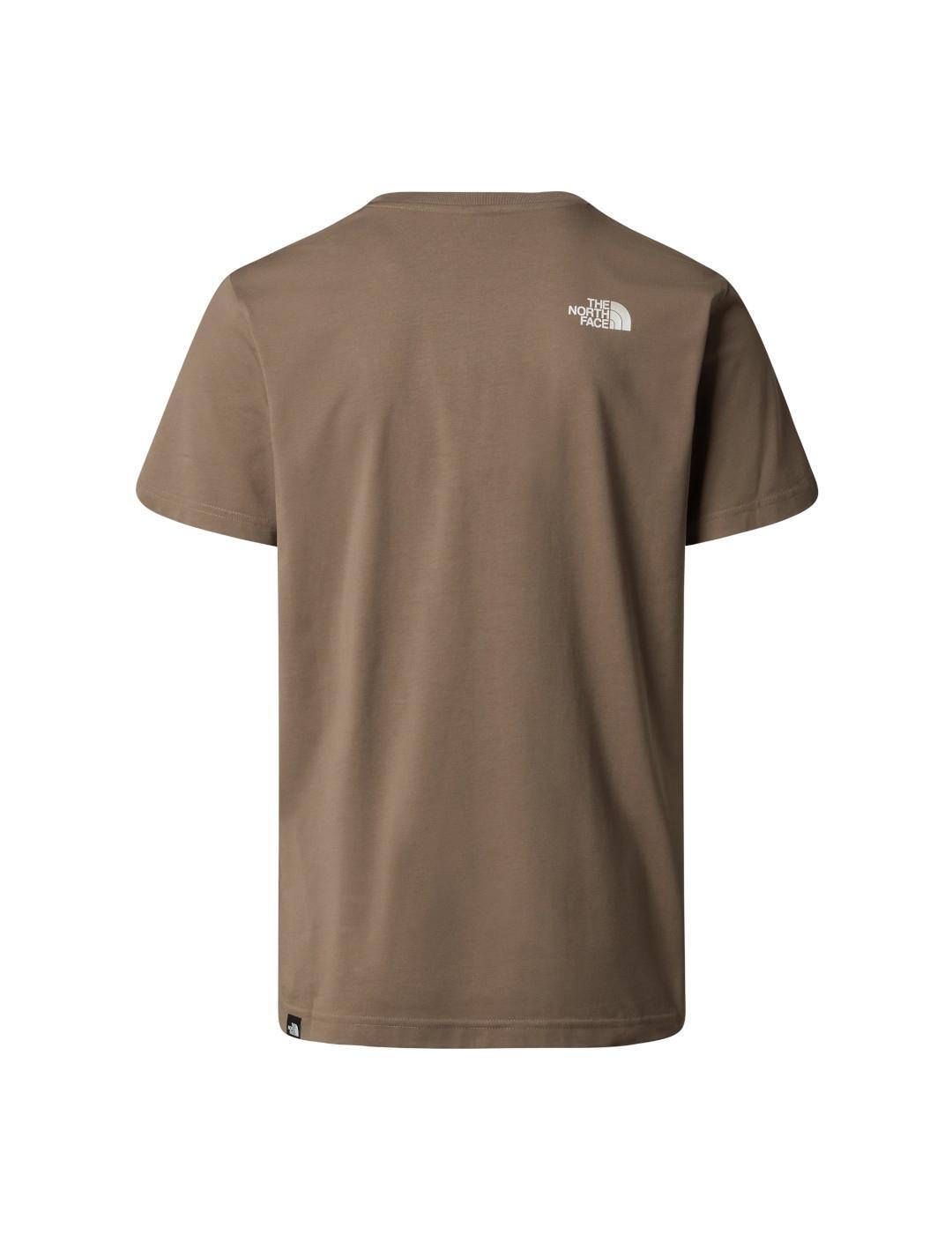 Męska koszulka The North Face SS Simple Dome, brązowa, rozmiar M 2/4