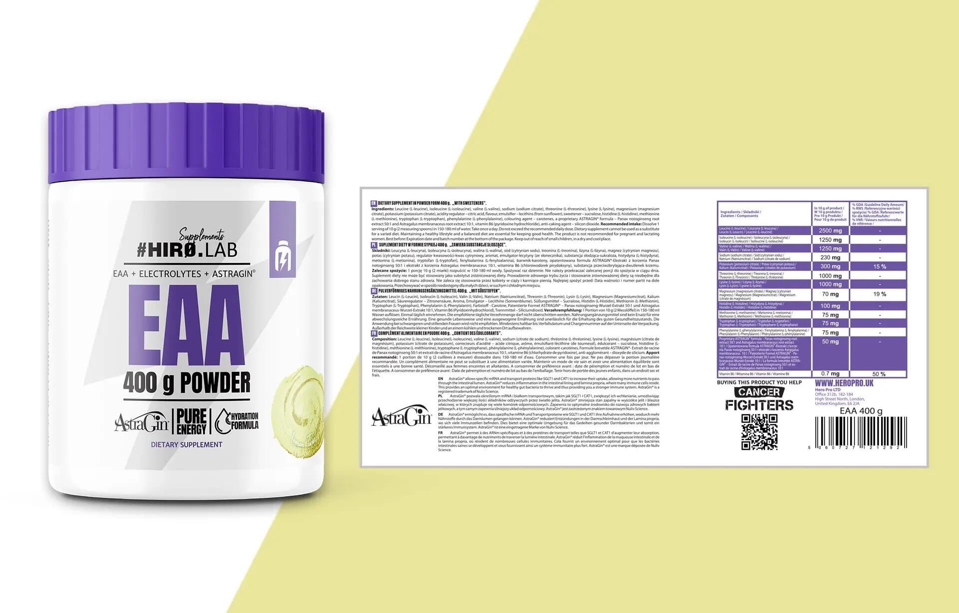 Hiro Lab EAA 400g Lemon Twist 4/5