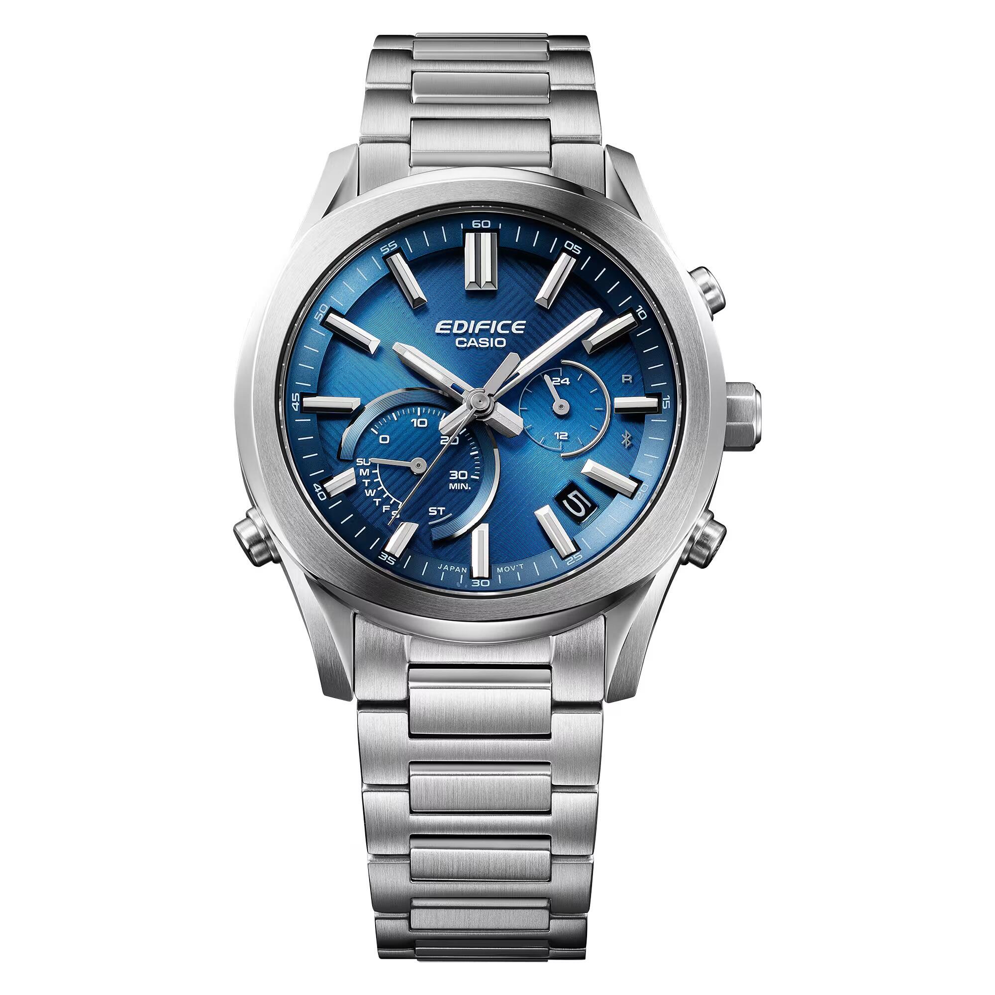 Casio Chronographe Montre Argent/Bleu EQB-1300D-2AEF 5/6