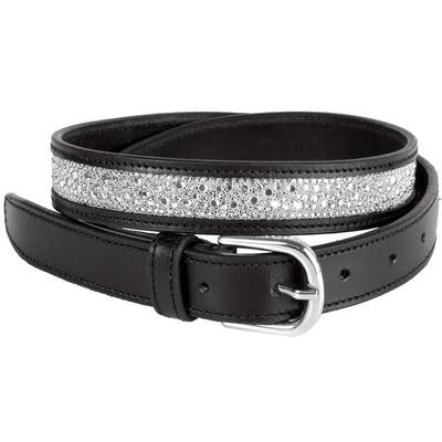 Lederen riem harry's horse crystal drops