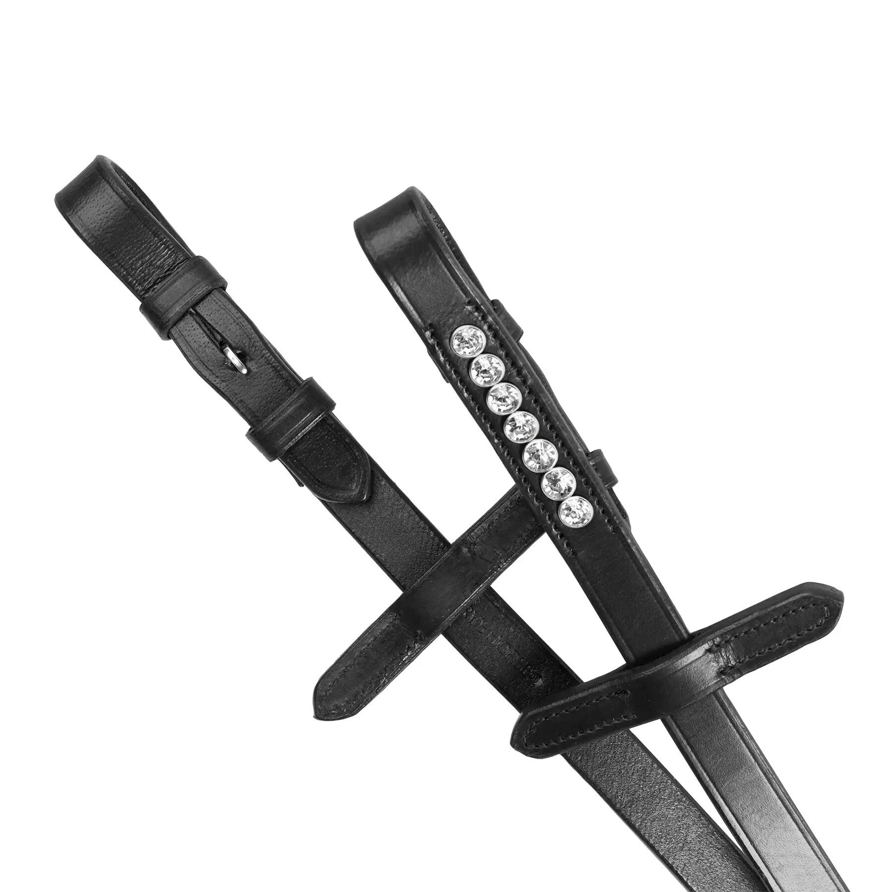 Leren teugels Harry's Horse Crystal 2/2