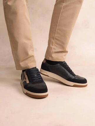 Baskets - Lifestyle - Homme - Zippées cuir - THEOZIP Marron