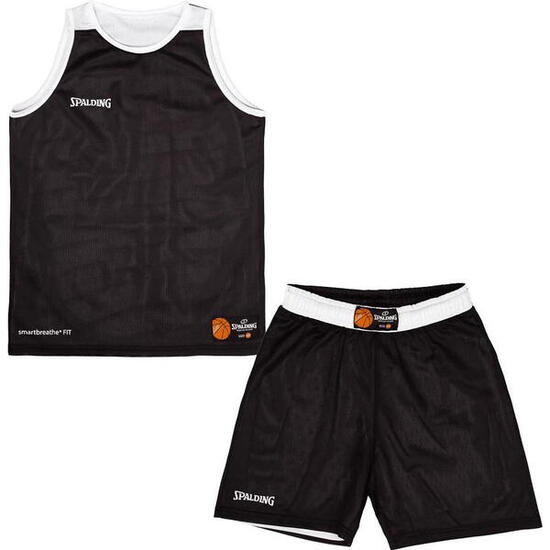 Spalding Double Face ensemble de basket réversible enfants - noir/blanc