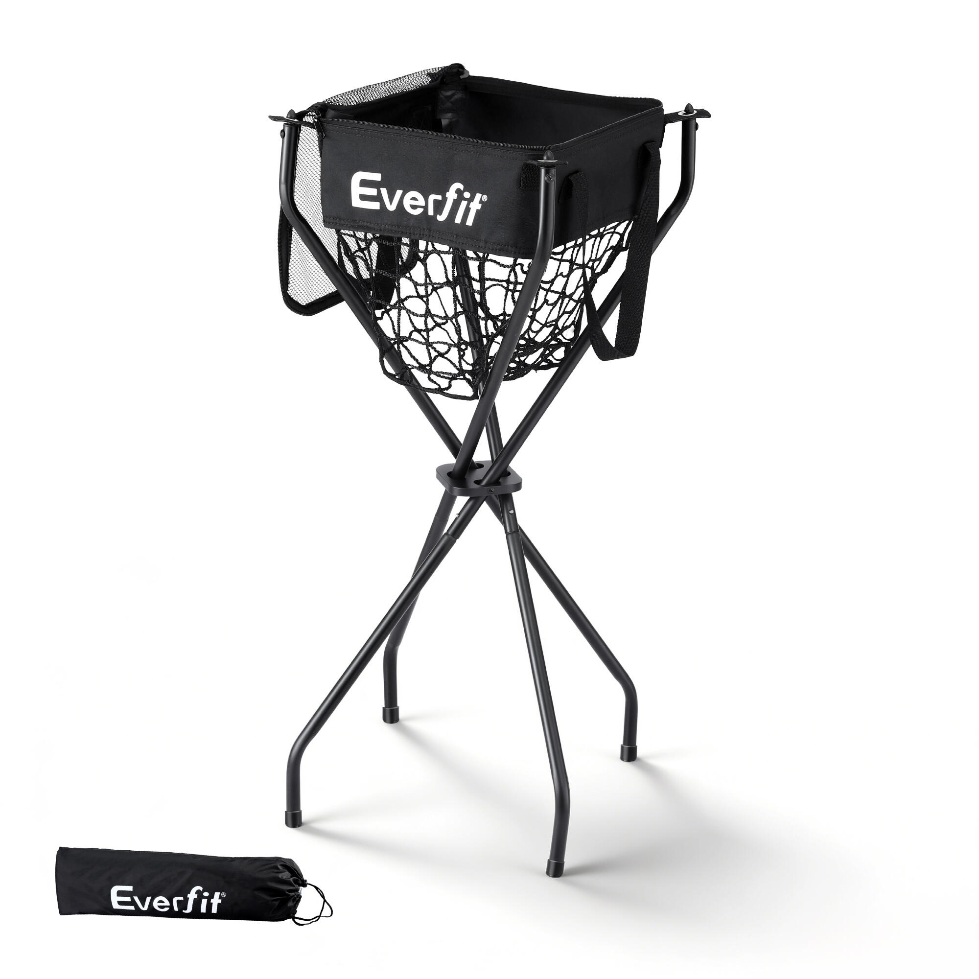 Everfit Portable Pickleball Tennis Ball Hopper Stand Foldable Caddy Basket Base