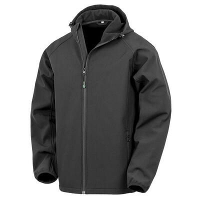Gerecycled 3-laags waterdicht jack met capuchon result softshell