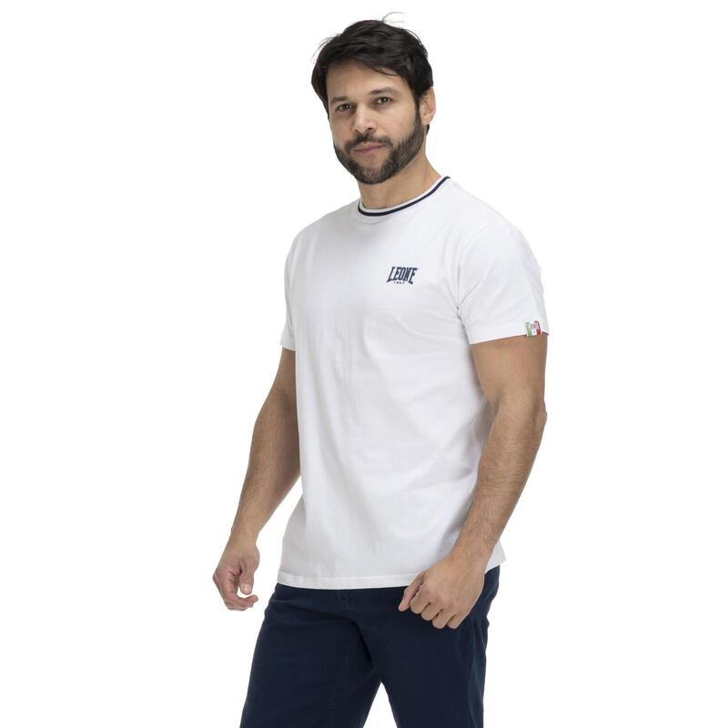 Tricou bărbătesc cu guler rotund și imprimeu simplu