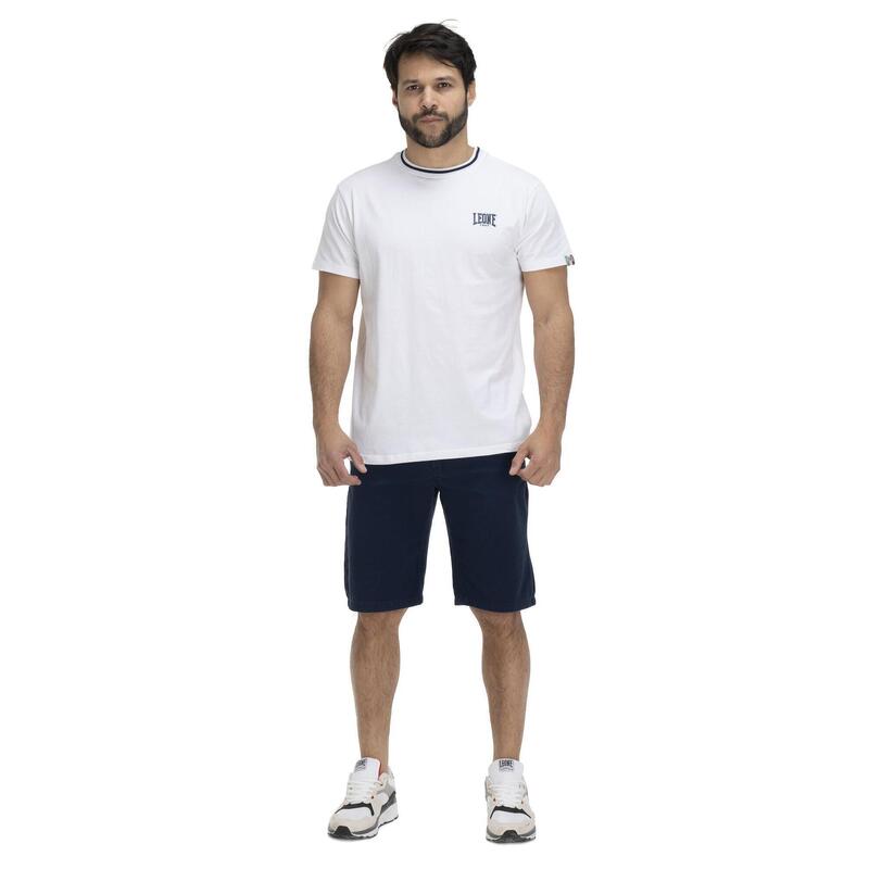 Tricou bărbătesc cu guler rotund și imprimeu simplu